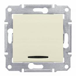 Изображение продукта Переключатель одноклавишный с синей подсветкой Schneider Electric Sedna 10A 250V 